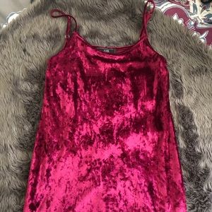 Red velvet dress